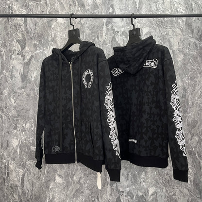 Sweat à capuche zippé Chrome Hearts K5028