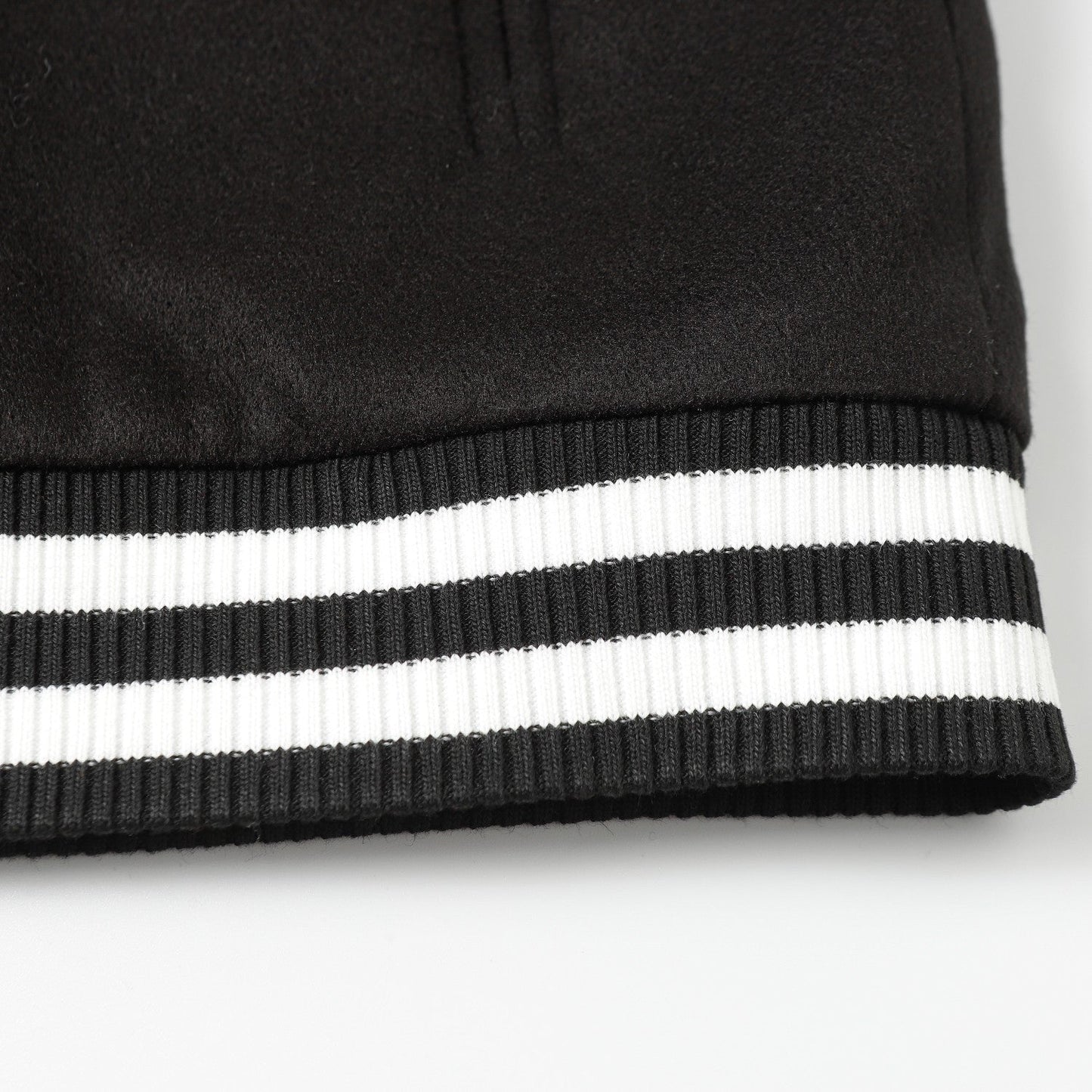 Veste Teddy Chrome Hearts avec broderie Croix et manches en cuir - Style Urbain Noir 116