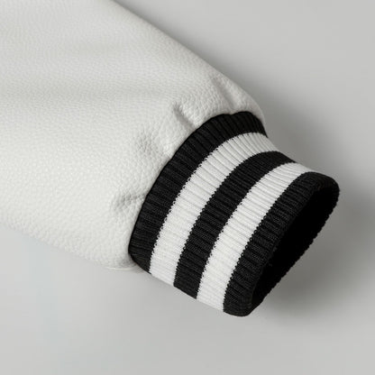 Blouson universitaire Chrome Hearts à superposition de croix – Vêtement d'extérieur style streetwear noir et blanc 2208