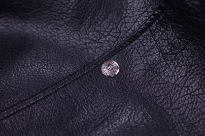 Blouson Teddy Chrome Hearts à Manches Brodées - Manteau Streetwear Noir 5577