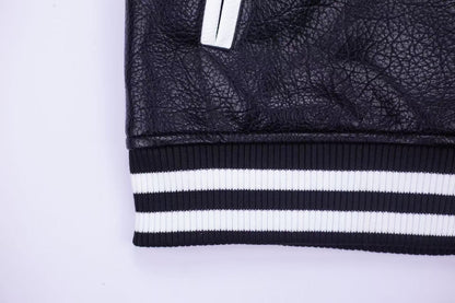 Blouson Teddy Chrome Hearts à Manches Brodées - Manteau Streetwear Noir 5577