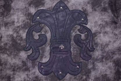 Blouson universitaire Chrome Hearts à patch Fleur-de-lis - Vêtement d'extérieur tie-dye gris A5588