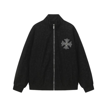 Chrome Hearts Horseshoe Cross Jacket - Manteau brodé noir Street 8800