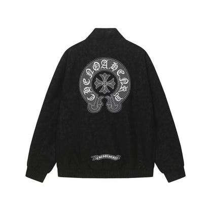 Chrome Hearts Horseshoe Cross Jacket - Manteau brodé noir Street 8800