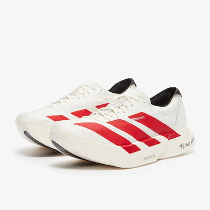 Adidas Adizero Adios Pro 4 Running Shoes – Off White / Better Scarlet