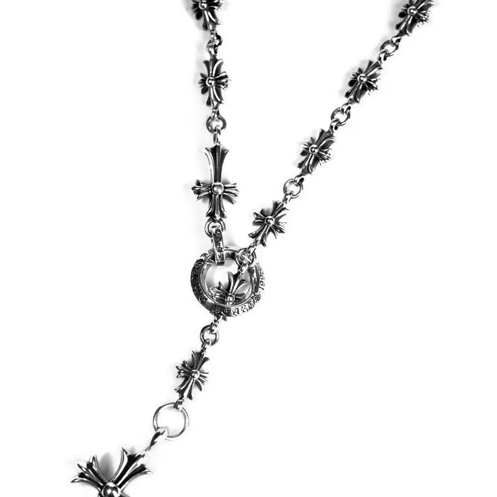 Chrome Hearts croix et pendentif BABYFAT avec chaîne CHALK TINY E CH