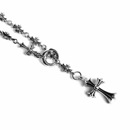 Chrome Hearts croix et pendentif BABYFAT avec chaîne CHALK TINY E CH
