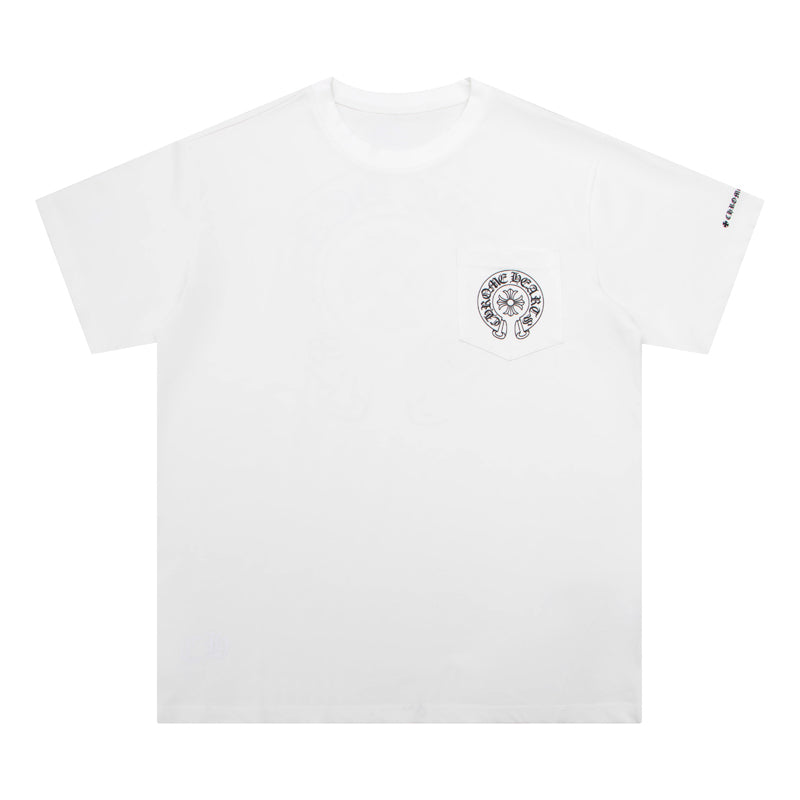 T-shirt Chrome Hearts Horse Shoe Logo avec poche K6013