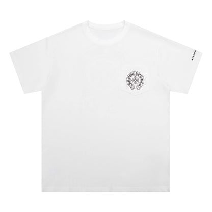 T-shirt Chrome Hearts Horse Shoe Logo avec poche K6013