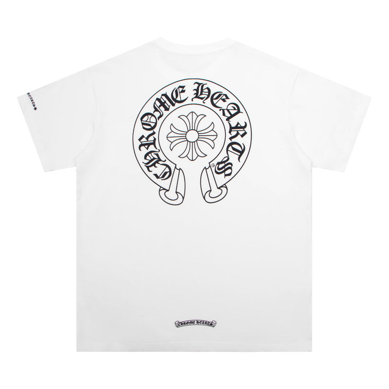 T-shirt Chrome Hearts Horse Shoe Logo avec poche K6013