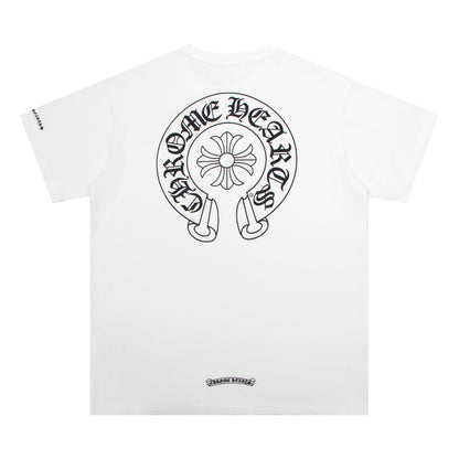 T-shirt Chrome Hearts Horse Shoe Logo avec poche K6013