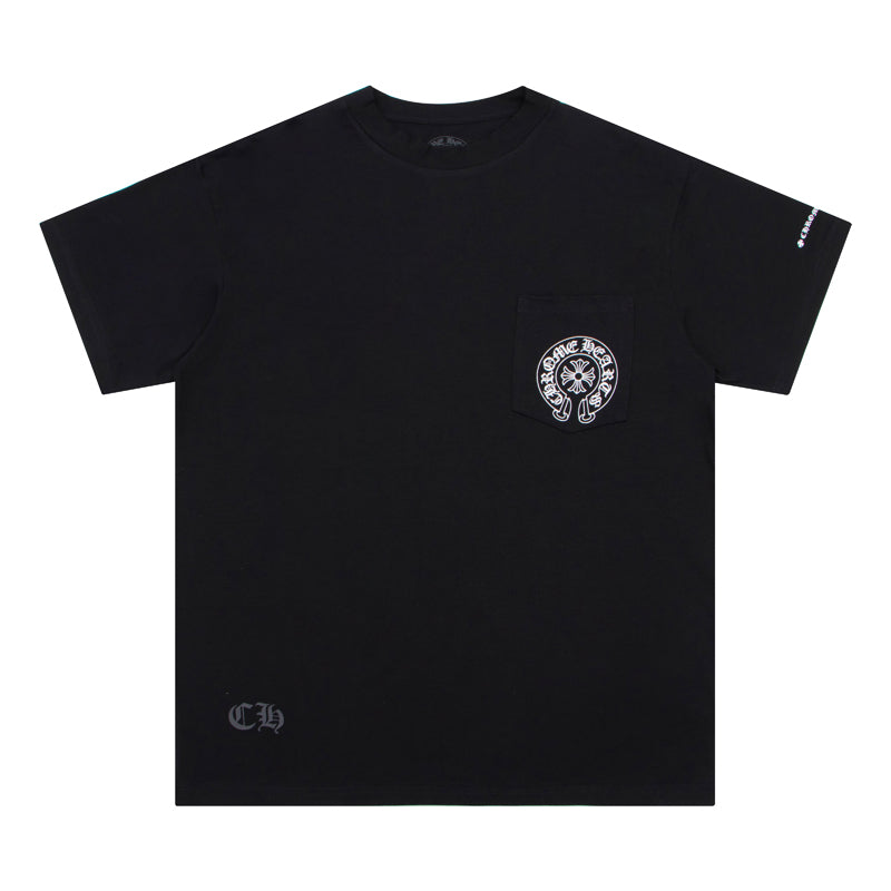 T-shirt Chrome Hearts Horse Shoe Logo avec poche K6013
