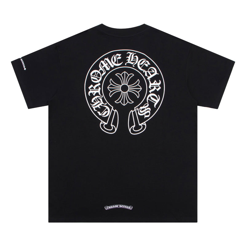T-shirt Chrome Hearts Horse Shoe Logo avec poche K6013
