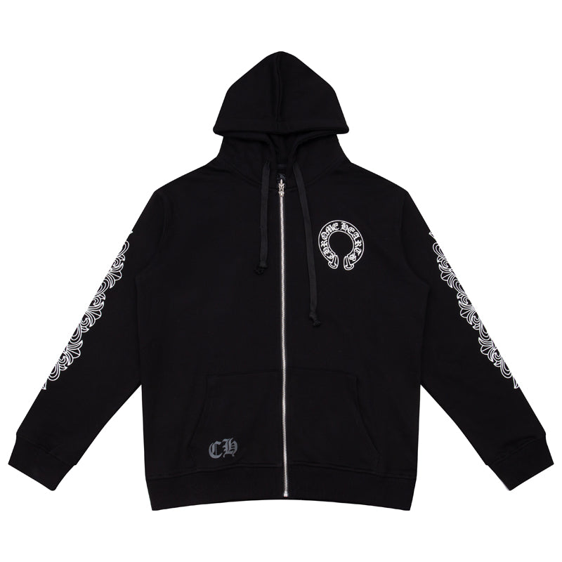 Sweat à capuche zippé Chrome Hearts K5001