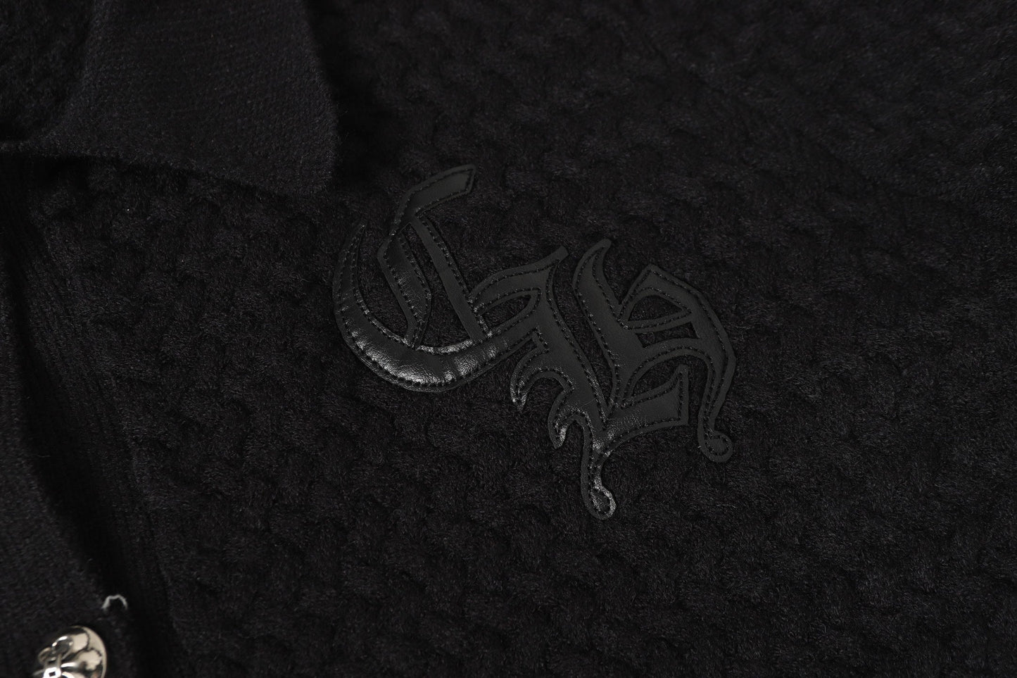 Gilet cardigan en maille Chrome Hearts croix gothique - Veste streetwear noire grise 904