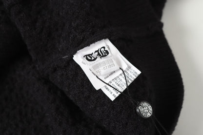 Gilet cardigan en maille Chrome Hearts croix gothique - Veste streetwear noire grise 904