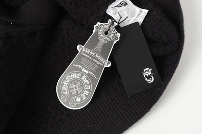Gilet cardigan en maille Chrome Hearts croix gothique - Veste streetwear noire grise 904