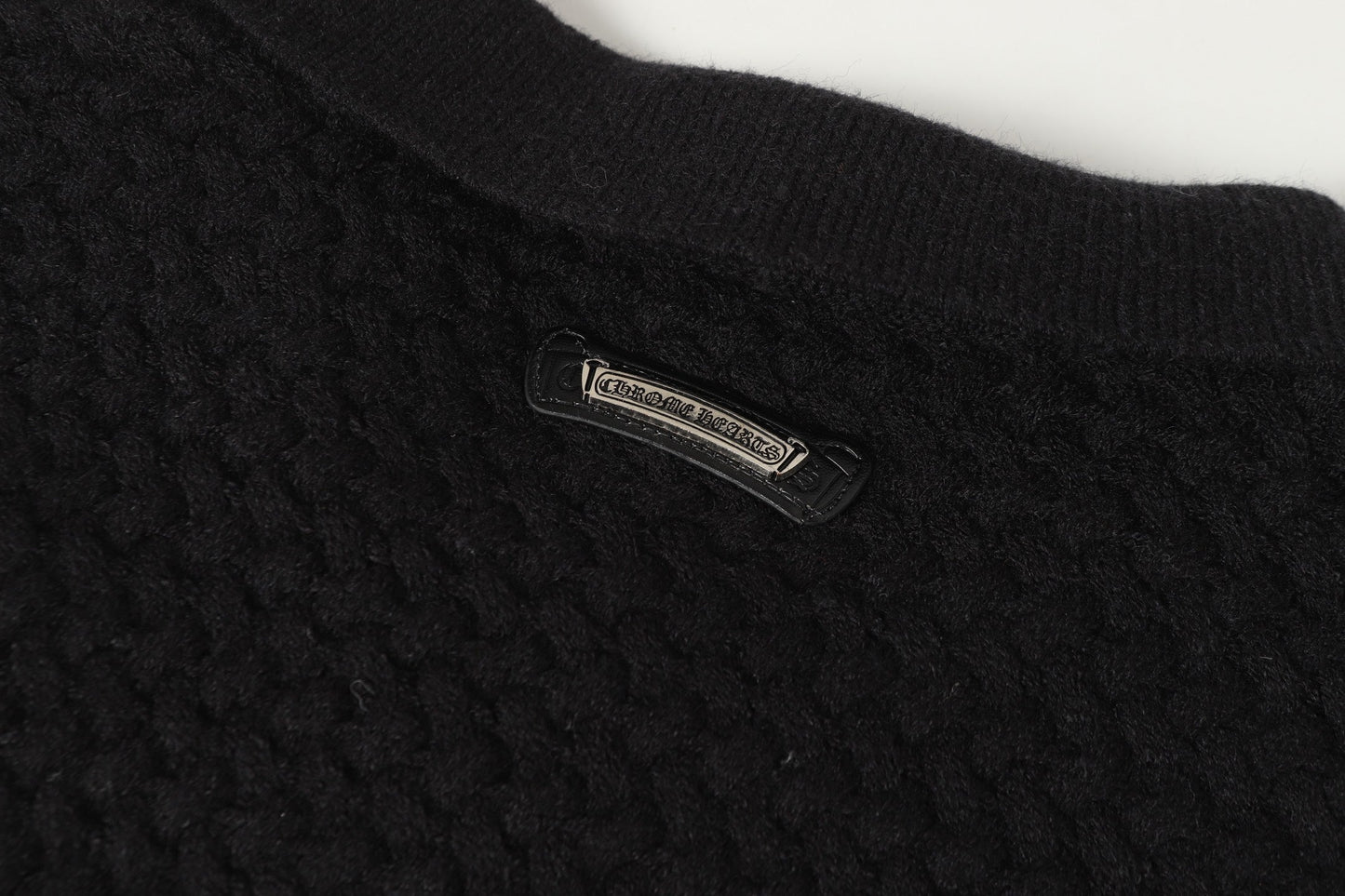 Gilet cardigan en maille Chrome Hearts croix gothique - Veste streetwear noire grise 904