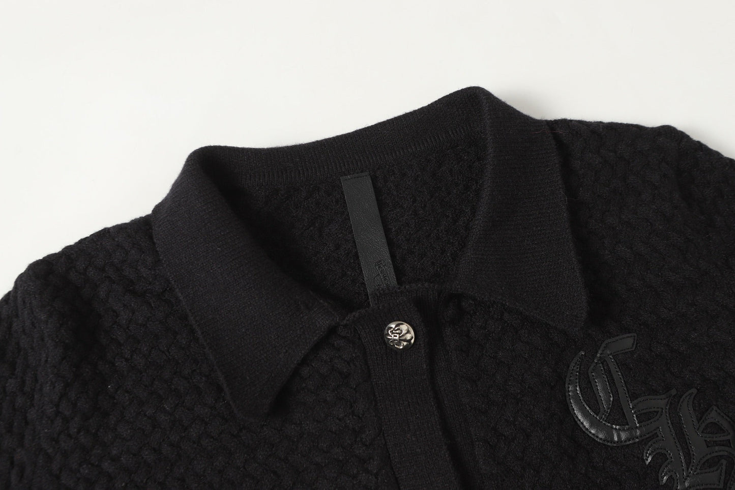 Gilet cardigan en maille Chrome Hearts croix gothique - Veste streetwear noire grise 904