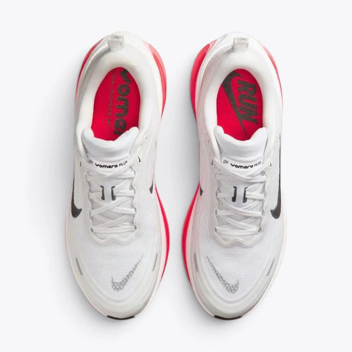 Nike Vomero Plus Road Running Shoes - White / Bright Crimson