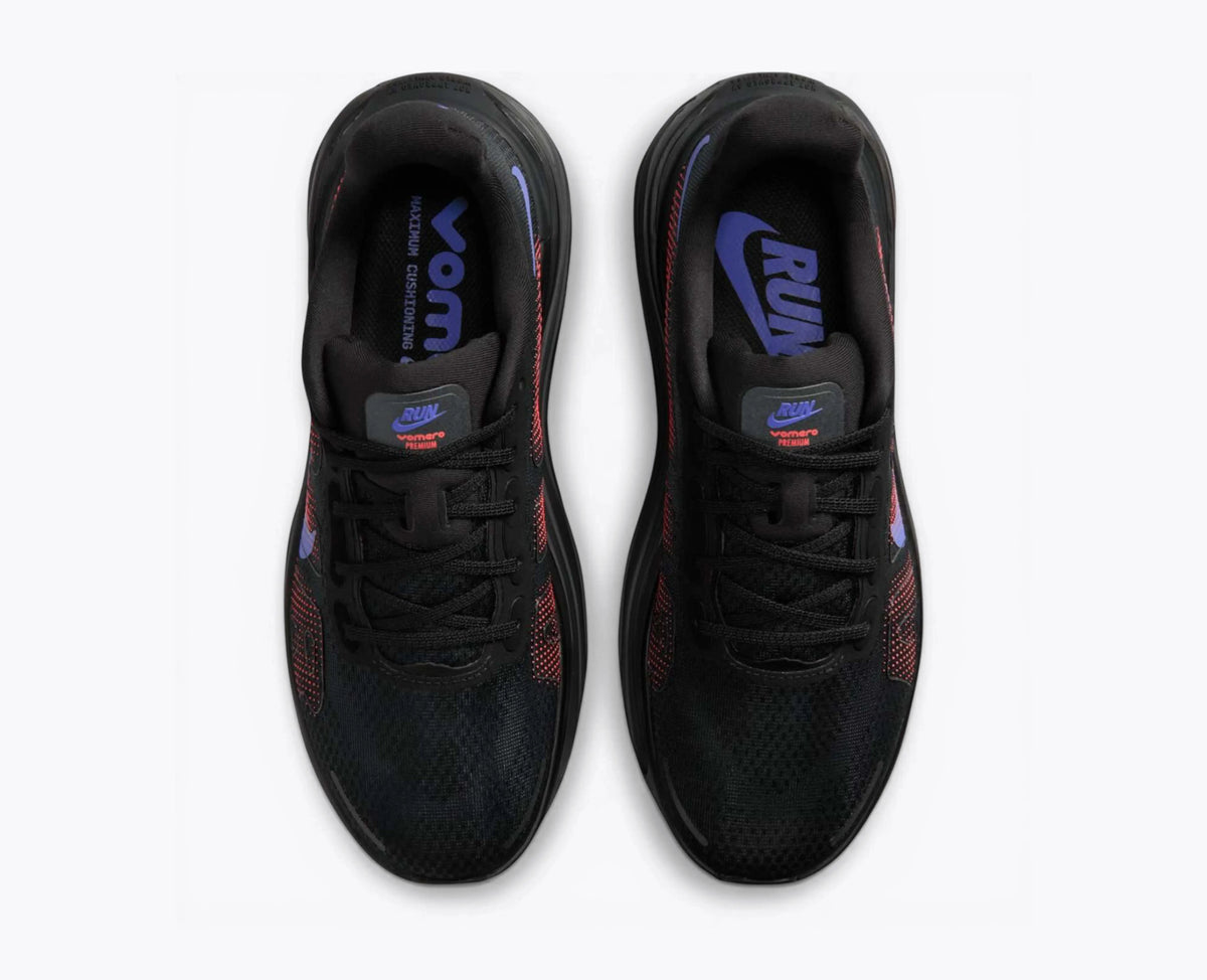 Nike Vomero Premium Road Running Shoes - Black / Sapphire / Hot Lava