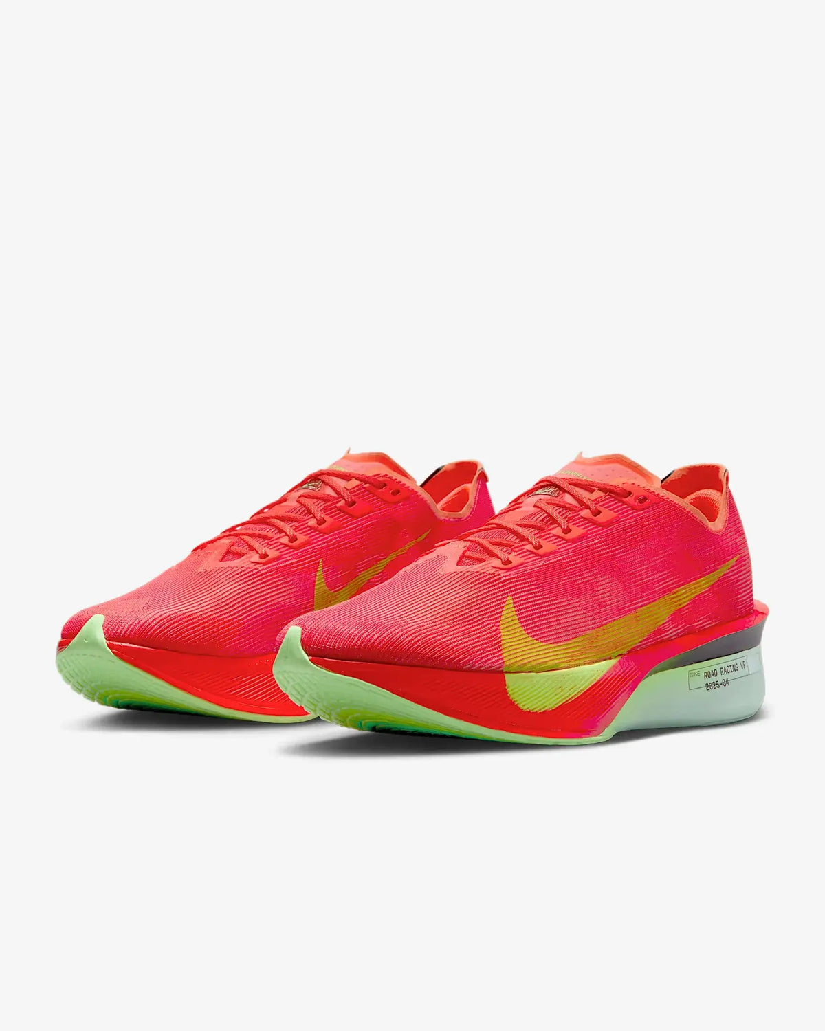 Nike Vaporfly 4 Road Racing Shoes - Bright Crimson / Lime Blast