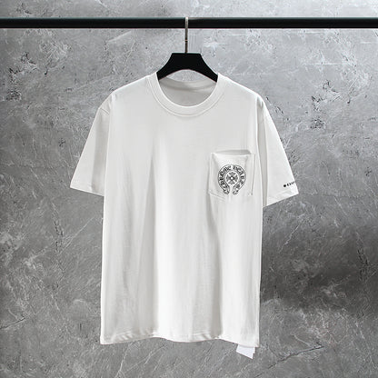 T-shirt Chrome Hearts Horse Shoe Logo avec poche K6013