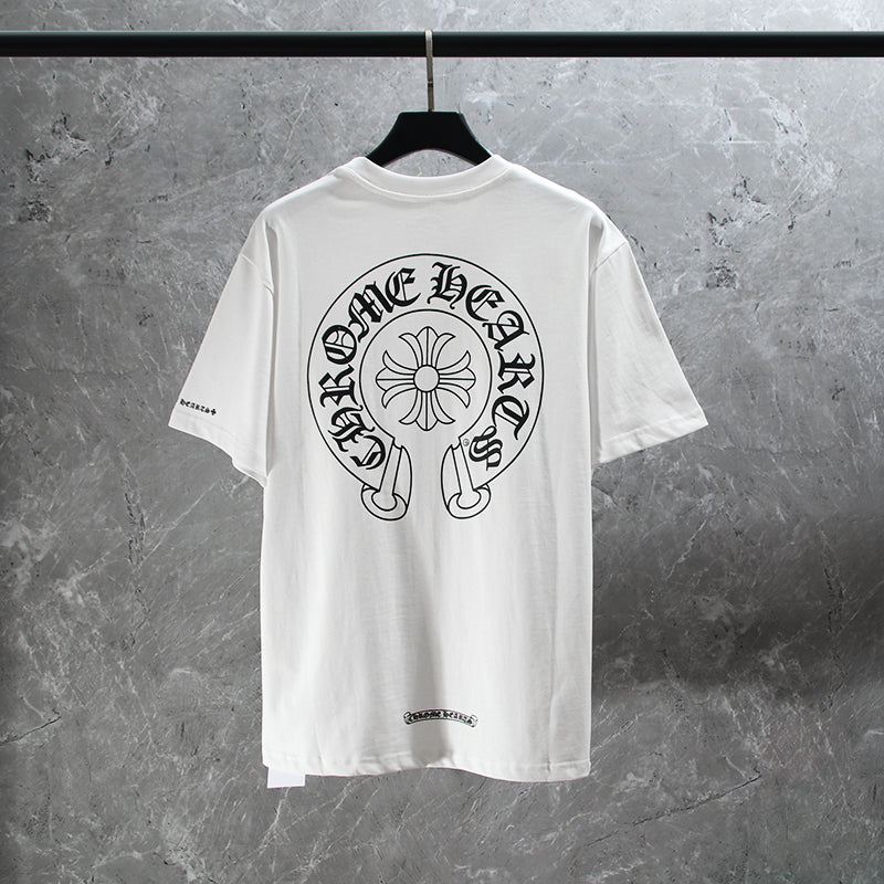 T-shirt Chrome Hearts Horse Shoe Logo avec poche K6013