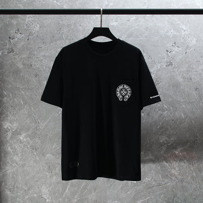 T-shirt Chrome Hearts Horse Shoe Logo avec poche K6013