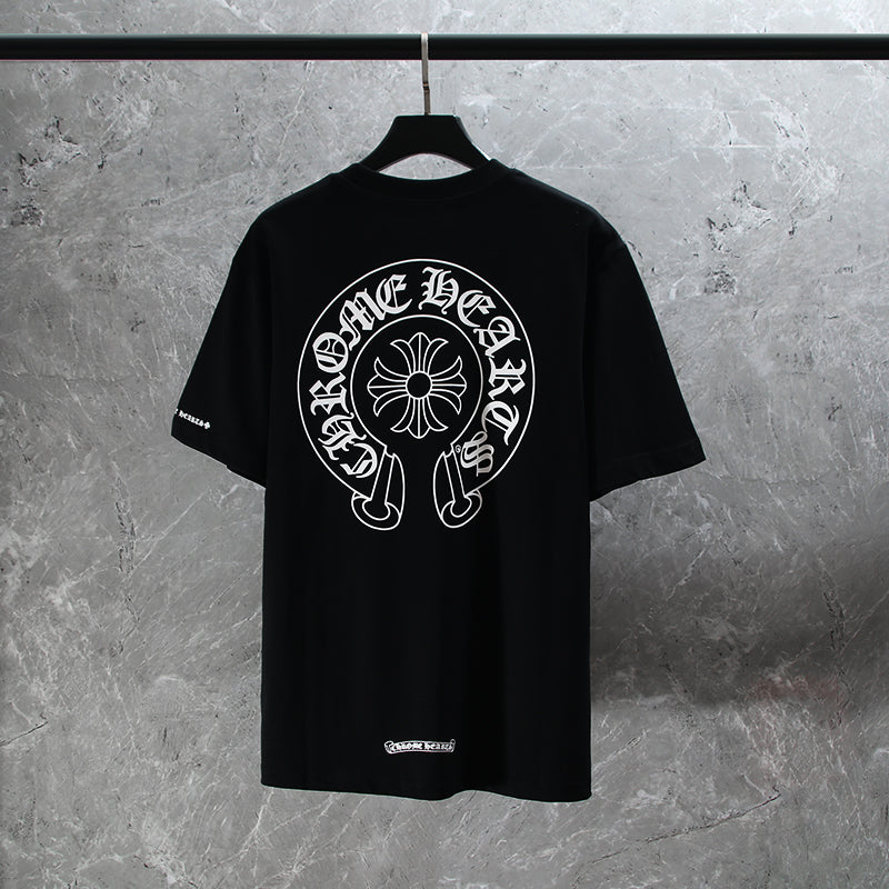 T-shirt Chrome Hearts Horse Shoe Logo avec poche K6013