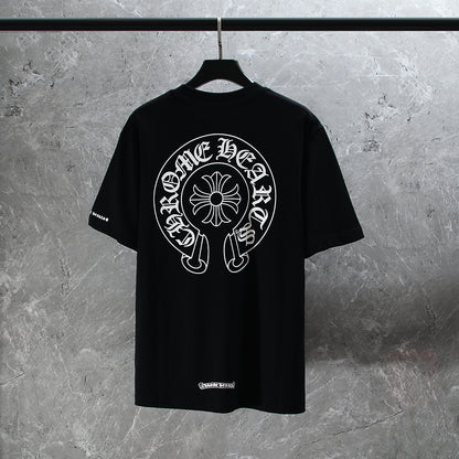 T-shirt Chrome Hearts Horse Shoe Logo avec poche K6013