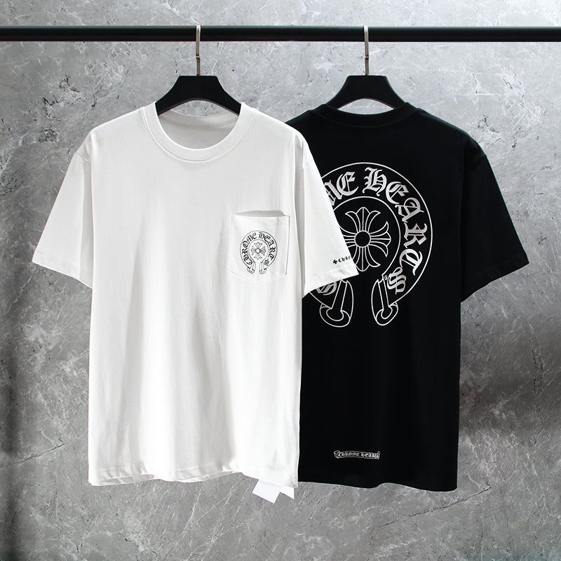 T-shirt Chrome Hearts Horse Shoe Logo avec poche K6013