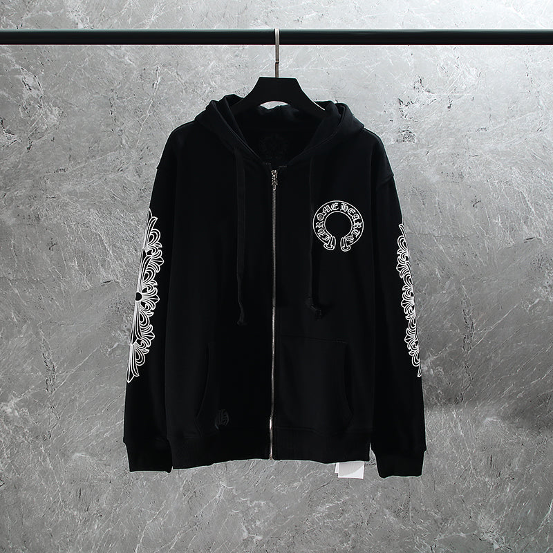 Sweat à capuche zippé Chrome Hearts K5001