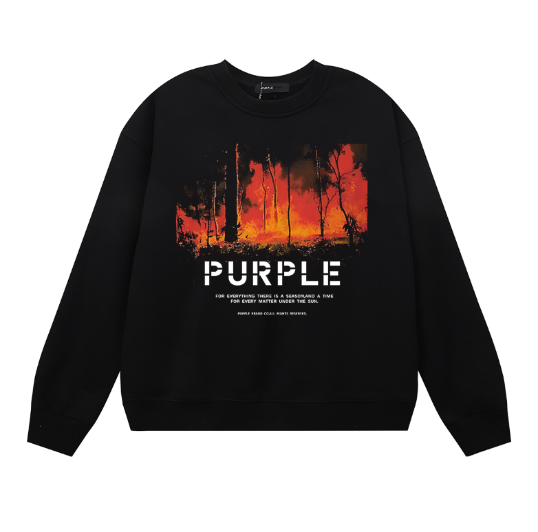 T-shirt à manches longues violet pour hommes 1155
