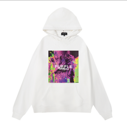 Nouveau sweat à capuche violet 1980