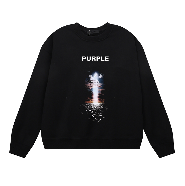 Sweat-shirt homme à manches longues violet 1139