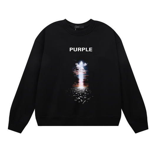 Sweat-shirt homme à manches longues violet 1139