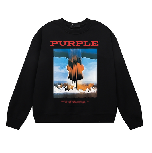 Sweat-shirt homme à manches longues violet 1149