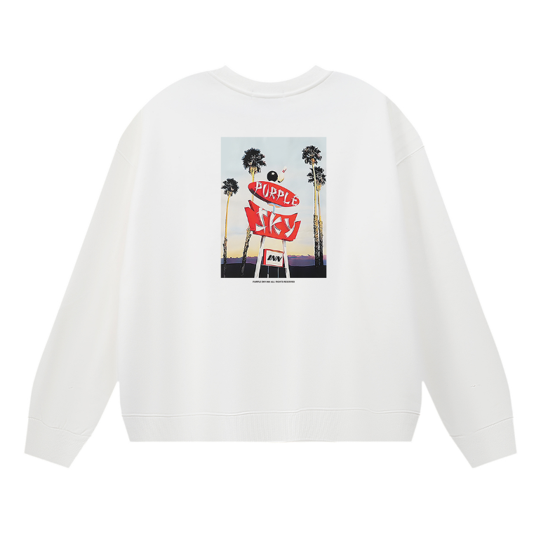 Sweat-shirt homme à manches longues violet 1150
