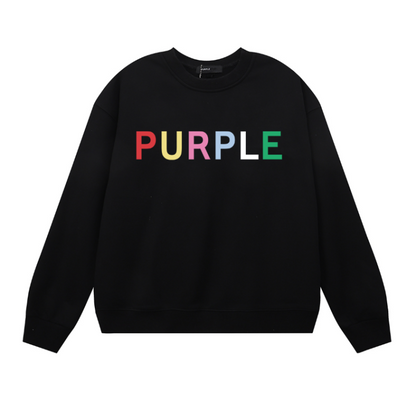 Sweat-shirt homme à manches longues violet 1125