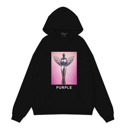 Nouveau sweat à capuche violet 1980