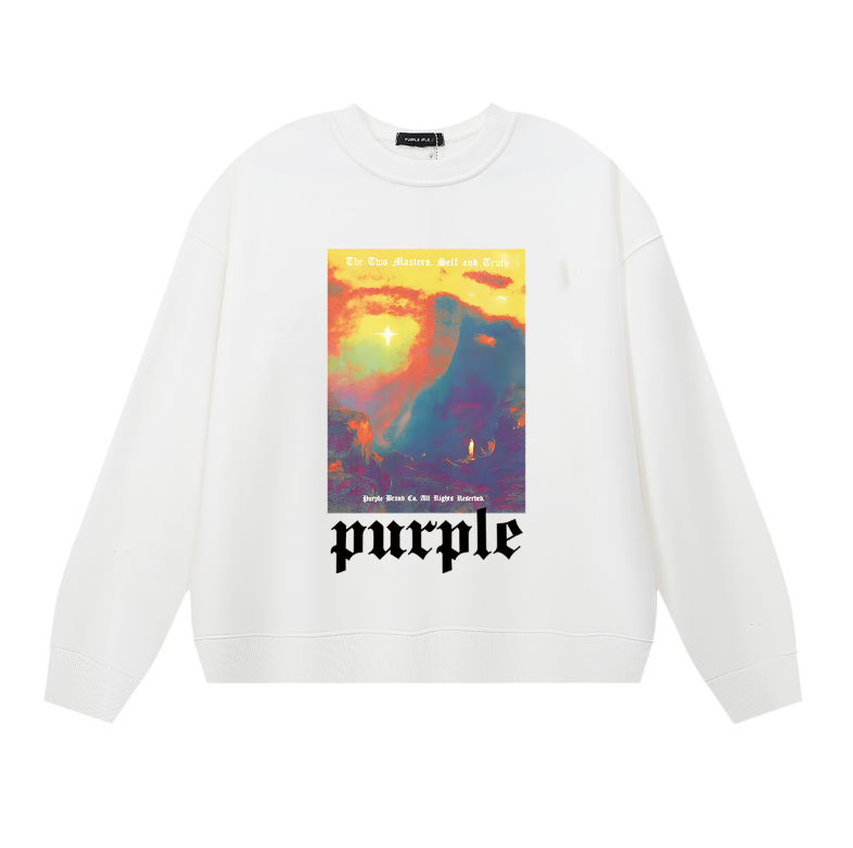 Sweat-shirt homme violet à manches longues 1137