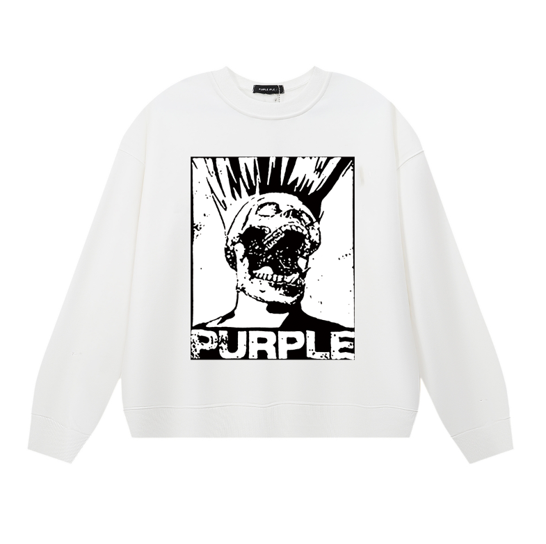 Sweat-shirt homme à manches longues violet 1144