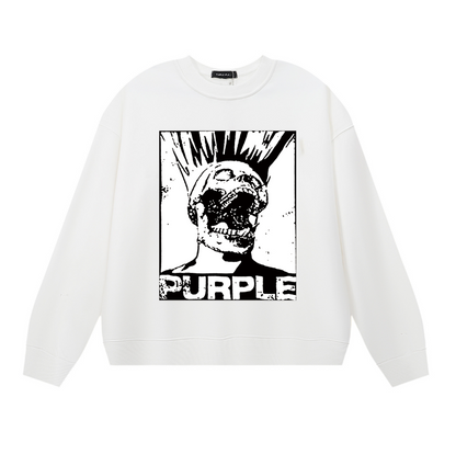 Sweat-shirt homme à manches longues violet 1144