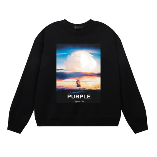 T-shirt à manches longues violet pour hommes 1124