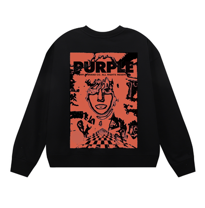 Sweat-shirt homme à manches longues violet 1152