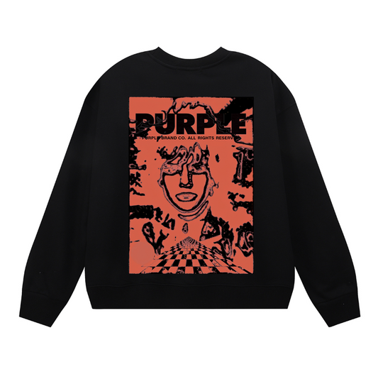 Sweat-shirt homme à manches longues violet 1152