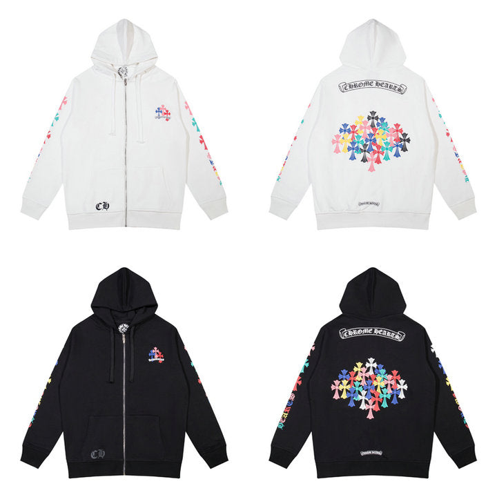 Sweat à capuche zippé Chrome Hearts K5015