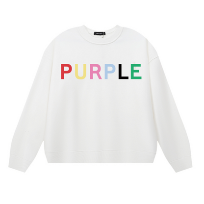 Sweat-shirt homme à manches longues violet 1125