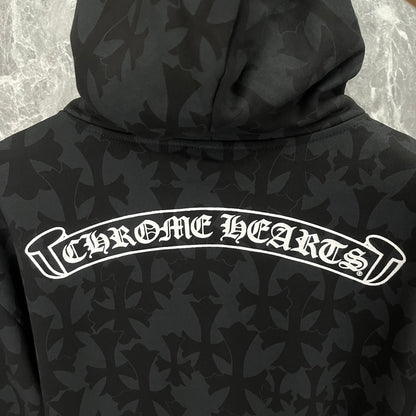 Sweat à capuche zippé Chrome Hearts K5028